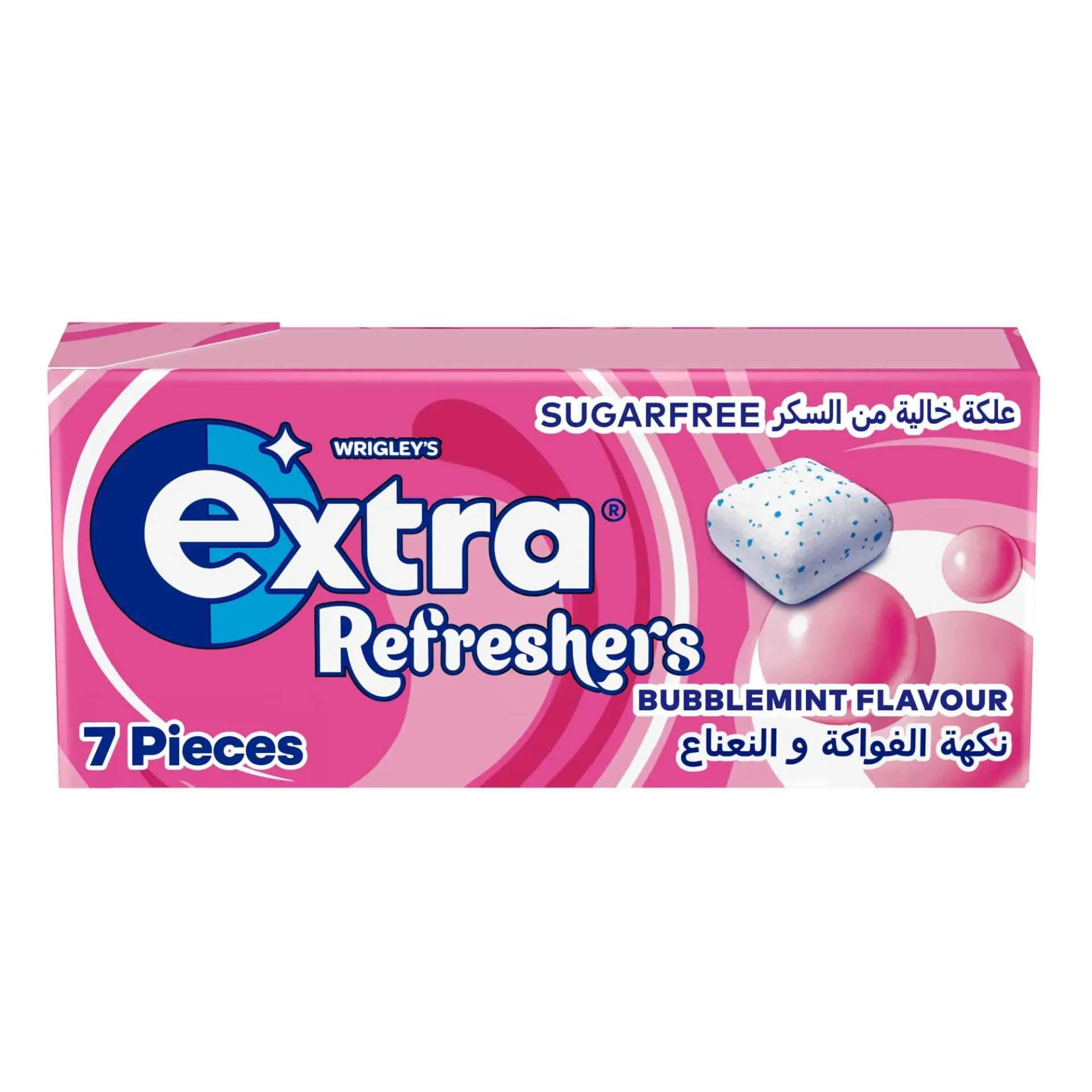 EXTRA REFRESHERS BUBBLEMINT 15.6 G - علكة اكسترا ريفريشرز بالفواكه والنعناع 15.6 جم
