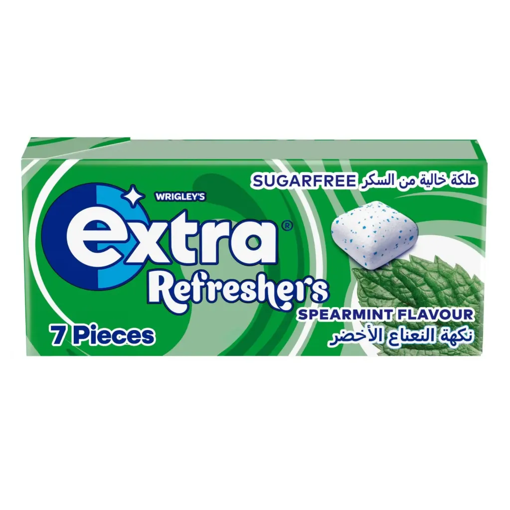 EXTRA REFRESHERS SPEARMINT 15.6 G - علكة اكسترا ريفريشرز بالنعناع الاخضر 15.6 جم