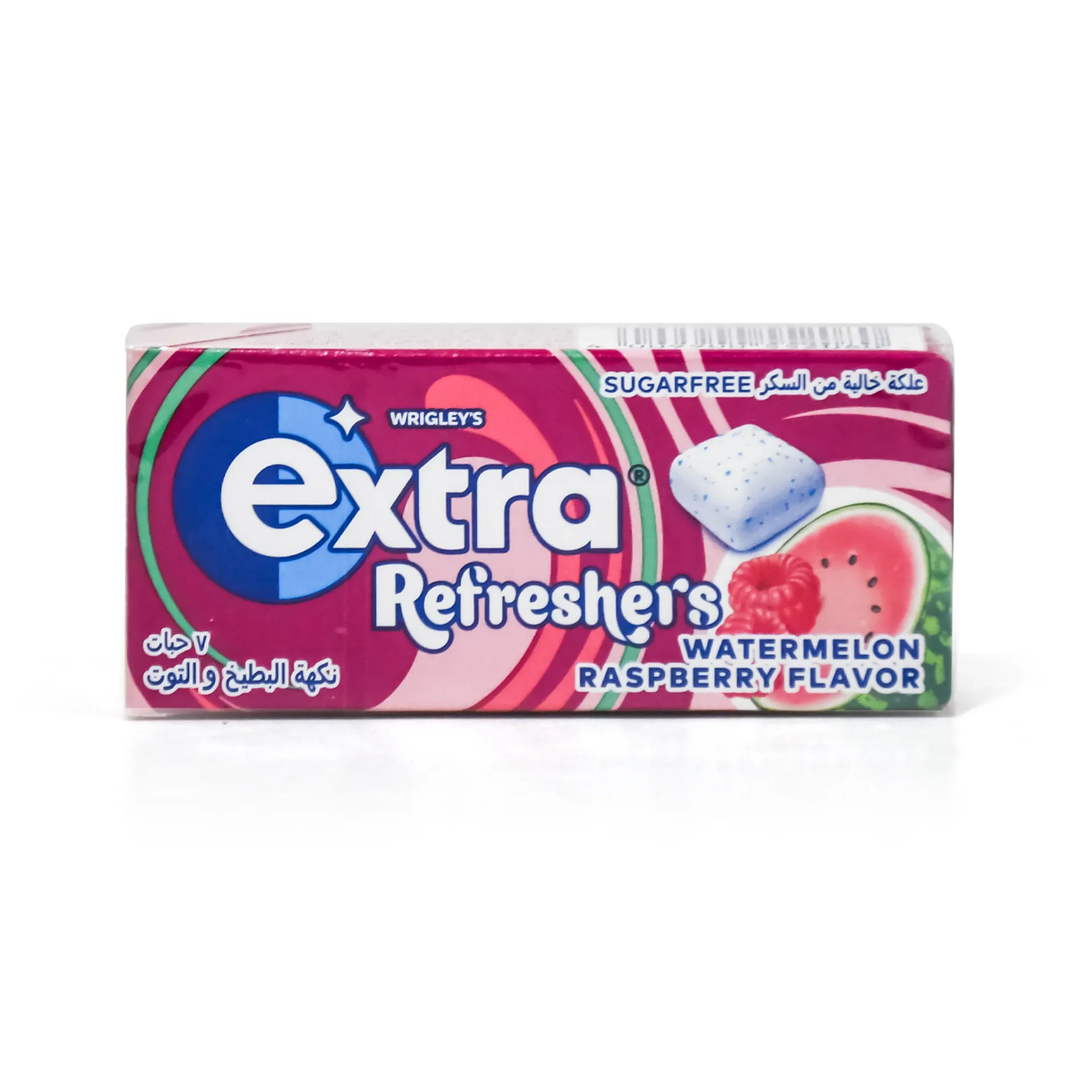 EXTRA REFRESHERS WATERMELON&RASPBERRY GUM 15.6 G - علكة اكسترا ريفريشنرز بالبطيخ والتوت 15.6 جم