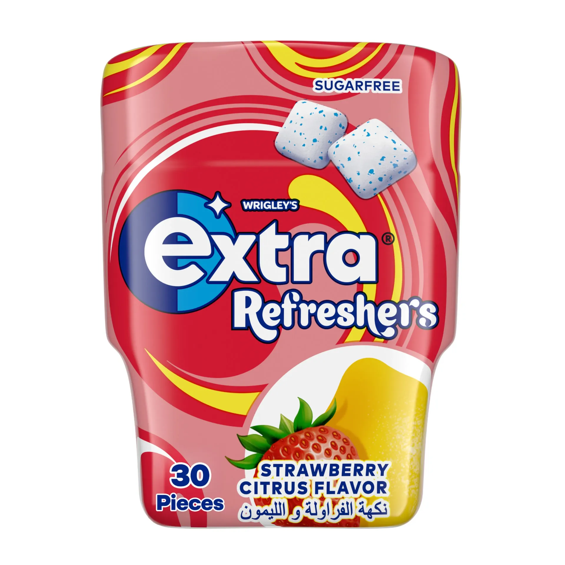 EXTRA REFRESHERS STRAWBERRY AND CITRUS GUM 67 G - علكة اكسترا ريفريشنرز بالفراولة والليمون 67 جم