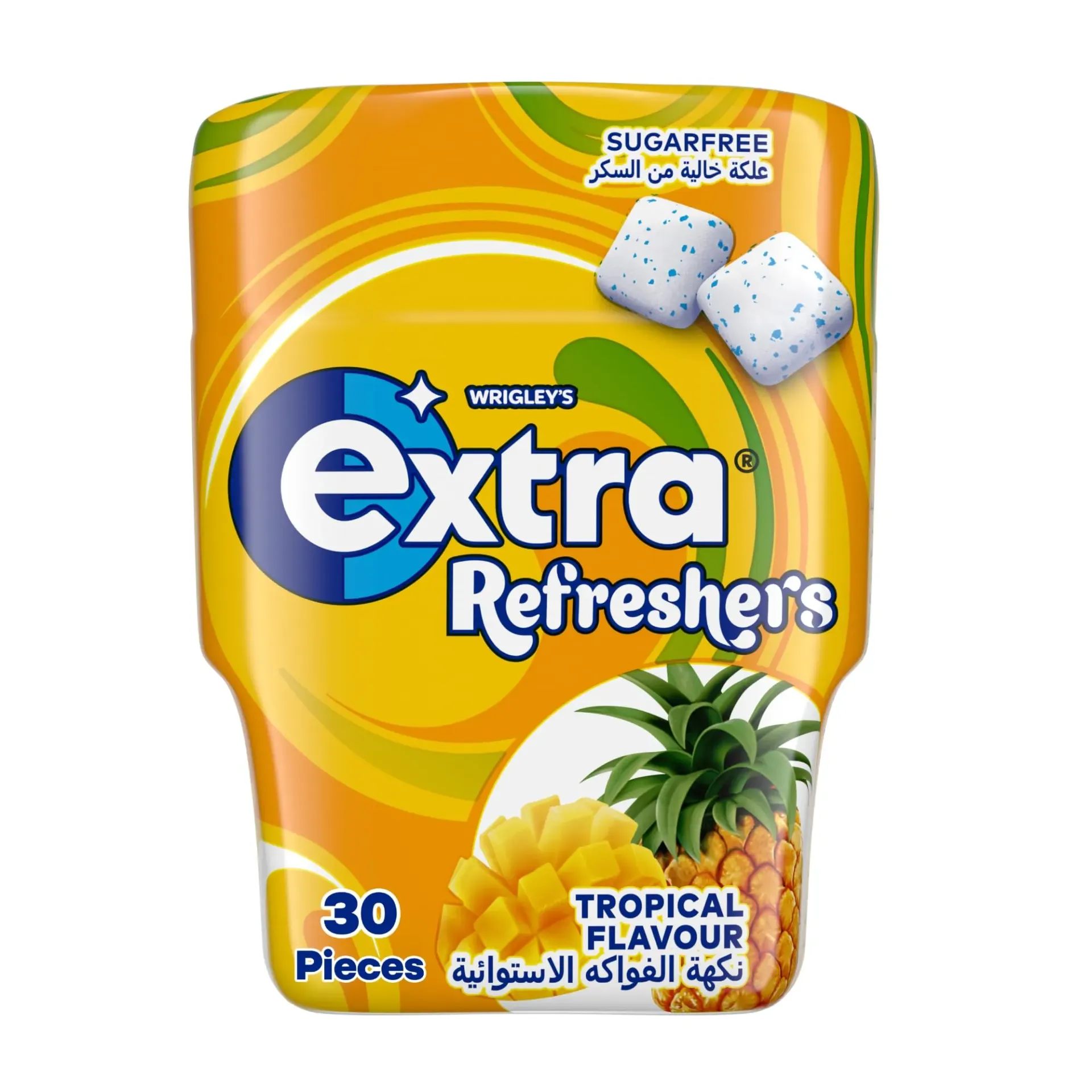 EXTRA REFRESHERS TROPICAL GUM 67 G - علكة اكسترا ريفريشنرز بالفواكه الاستوائية 67 جم