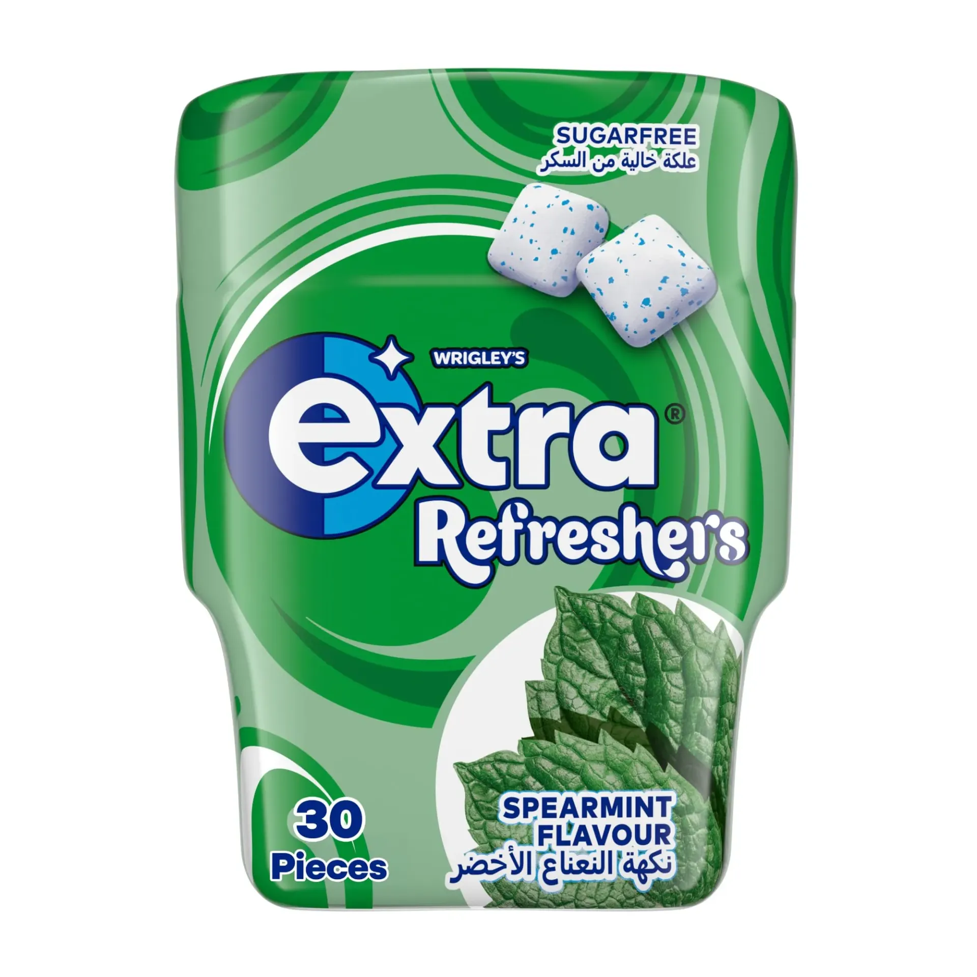 EXTRA REFRESHERS SPEARMINT GUM 67 G - علكة اكسترا ريفريشنرز بالنعناع الاخضر 67  جم
