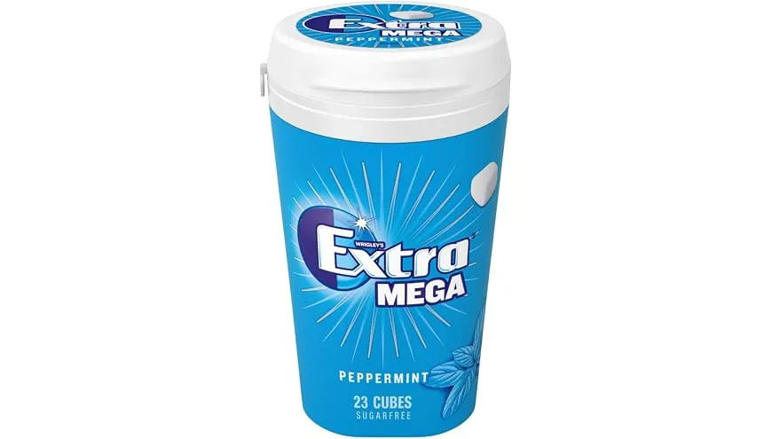 EXTRA MEGA PEPPER MINT GUM 51.5 G - علكة اكسترا ميجا بالنعناع الحار 51.5ج