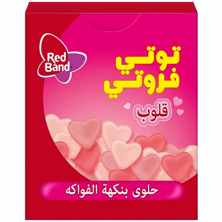 TUTTI FRUTTI HEART 30*18 G - علكة توتى فروتى قلوب 30*18 جم