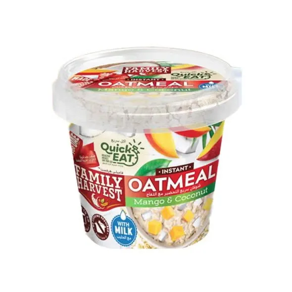 FAMILY HARVEST OAT MEAL MANGO& COCONUT 55 GM - فاميلى هارفست دقيق الشوفان بالمانجو وجوز الهند 55 جم