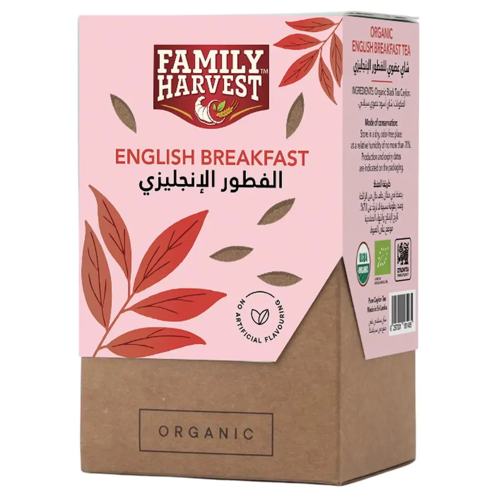FAMILY HARVEST ENGLISH BREAKFAST TEA 20 BAGS - فاميلى هارفست شاى الفطور الانجليزى 20  خيط