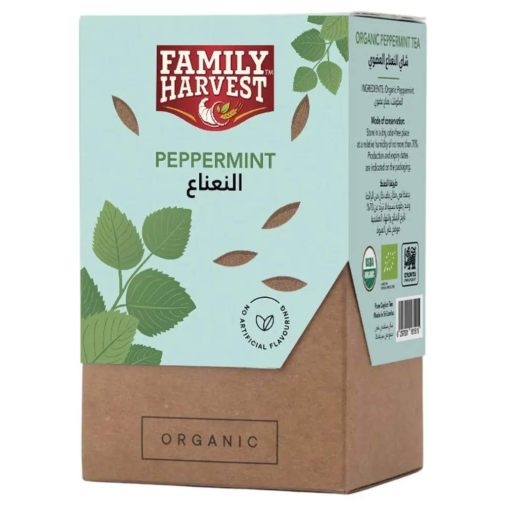 FAMILY HARVEST PEPERMINT TEA 20 BAGS - فاميلى هارفست شاى نعناع 20  خيط