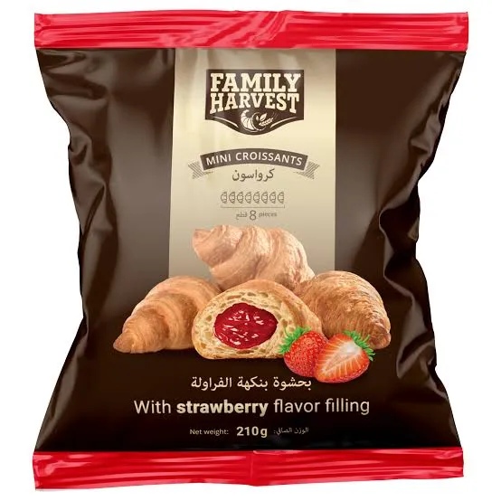 FAMILY HARVEST MINI CROISSANT WITH STRAWBERRY 210 - فاميلى هارفست مينى كرواسون بالفراولة 210  جم