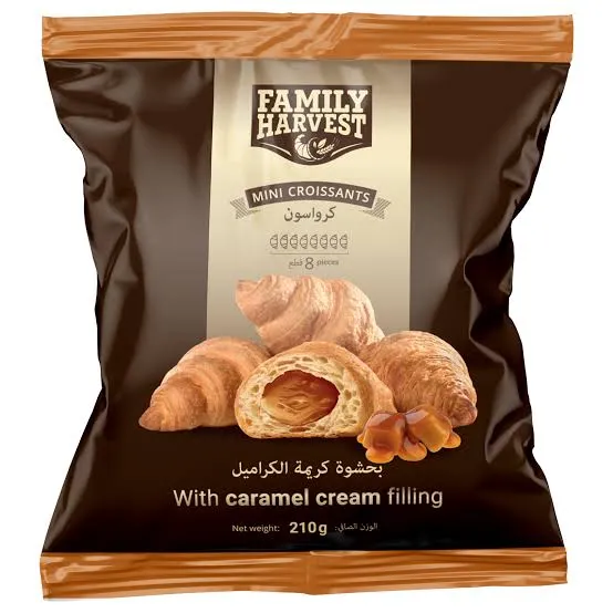 FAMILY HARVEST MINI CROISSANT WITH CARAMEL 210 - فاميلى هارفست مينى كرواسون بالكراميل 210  جم