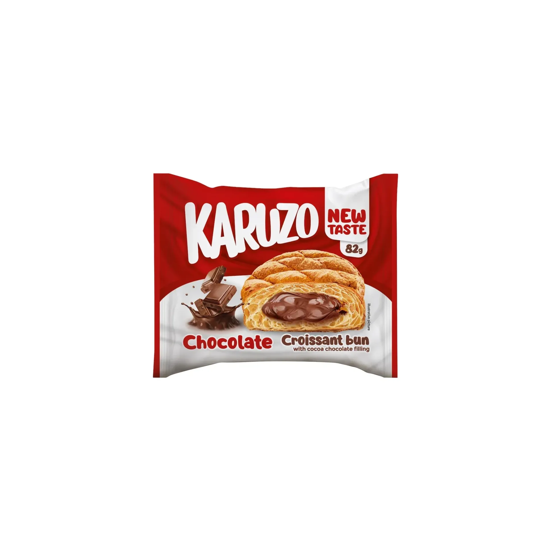 KARUZO CROISSANT COCA CREAM & MILK CHOCOLATE 82G - كاروزو كرواسون بالكاكاو وشيكولاتة اللبن 82 جم