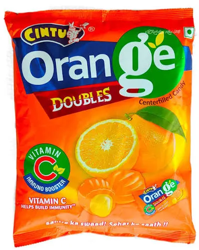 CINTU ORANGE DOUBLE CANDY 20*600G - كاندي سينتو برتقال 20*600جم