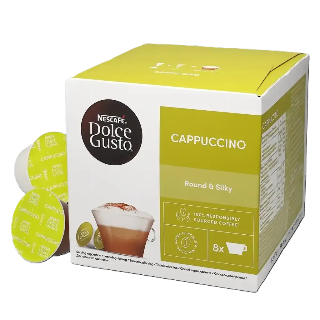 NESCAFE CAPSULES CAPPUCCINO ROUND& SILKY - كبسولات نسكافية كابوتشينو راوند &سيلكى