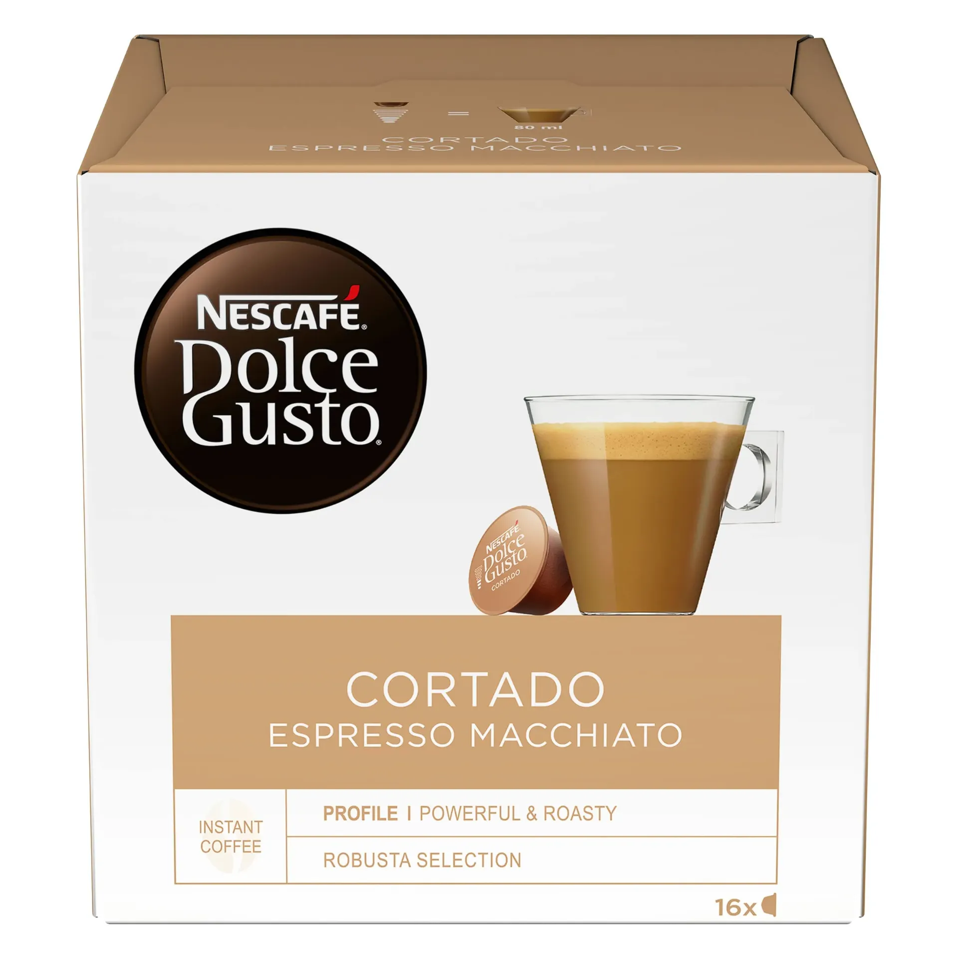 Nescafe Dolce cortado Capsules 160g - كبسولات نسكافيه دولسى كوردادو 100.8جرام