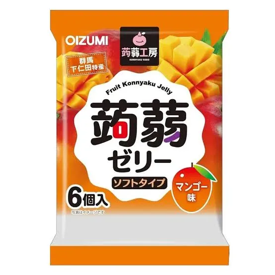 أويزومي شيمونيتا كونياكو كوبو جيلي الكونياكو بنكهة المانجو/OIZUMI SHIMONITA KONNYAKU KOBO KONNYAKU JELLY MANGO FLAVOR