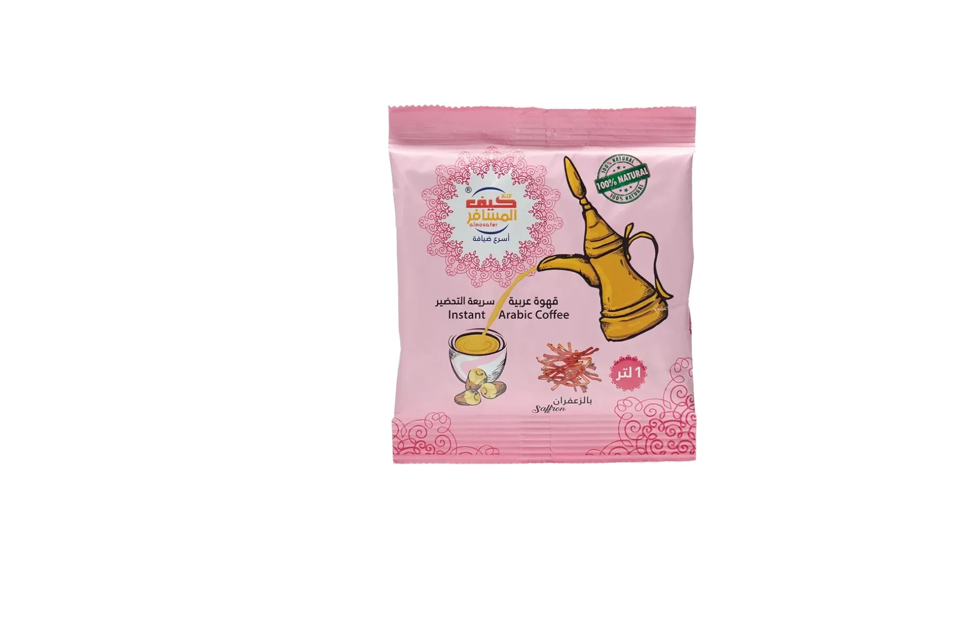 KAIF AL MOSAFER COFFE WITH SAFFRON 30G *10 - كيف المسافر قهوة سعودية بالزعفران 30جم*10