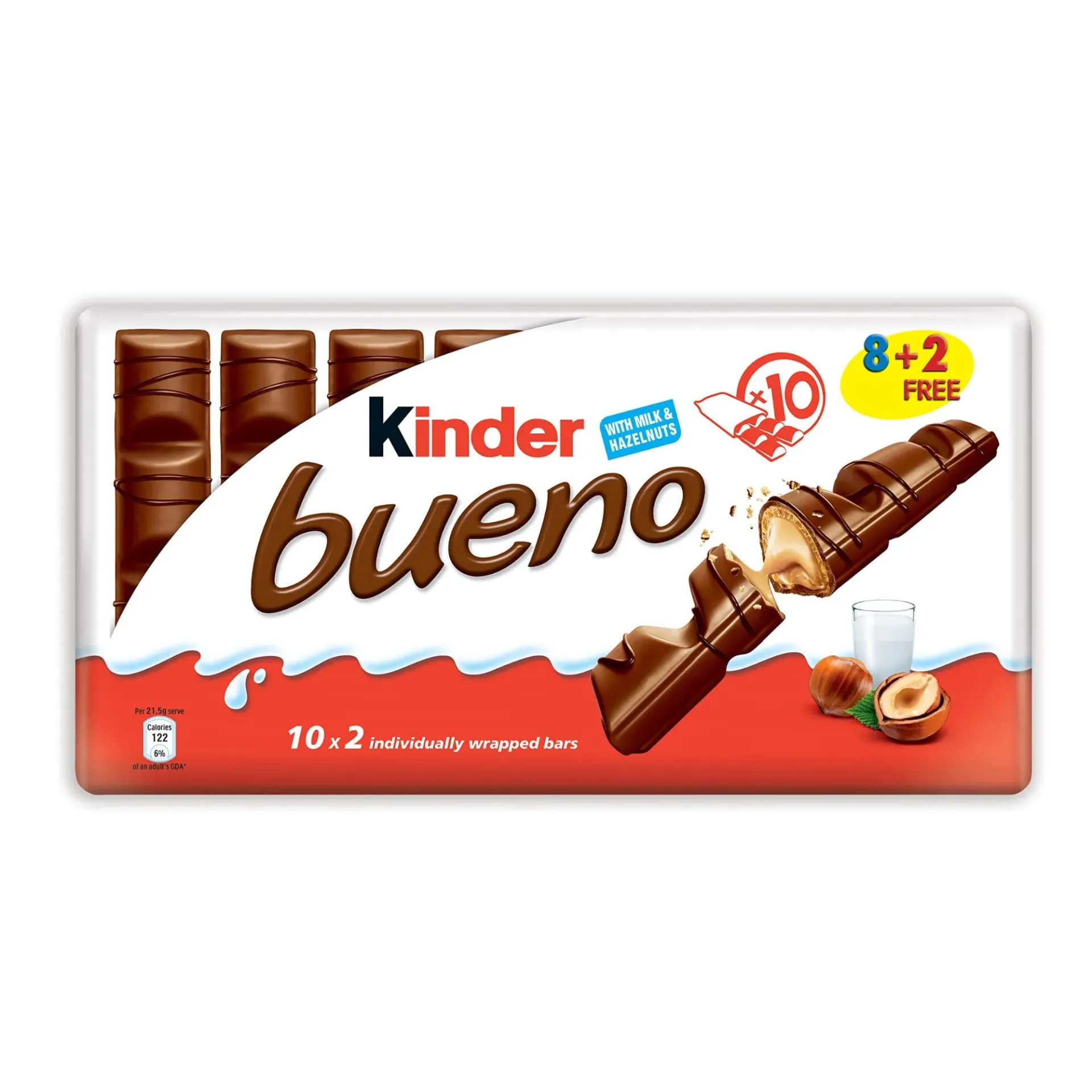 KINDER BUENO PACKET T 10 16*10*43 G - كيندر بوينو باكيت 16 *10*43 جم