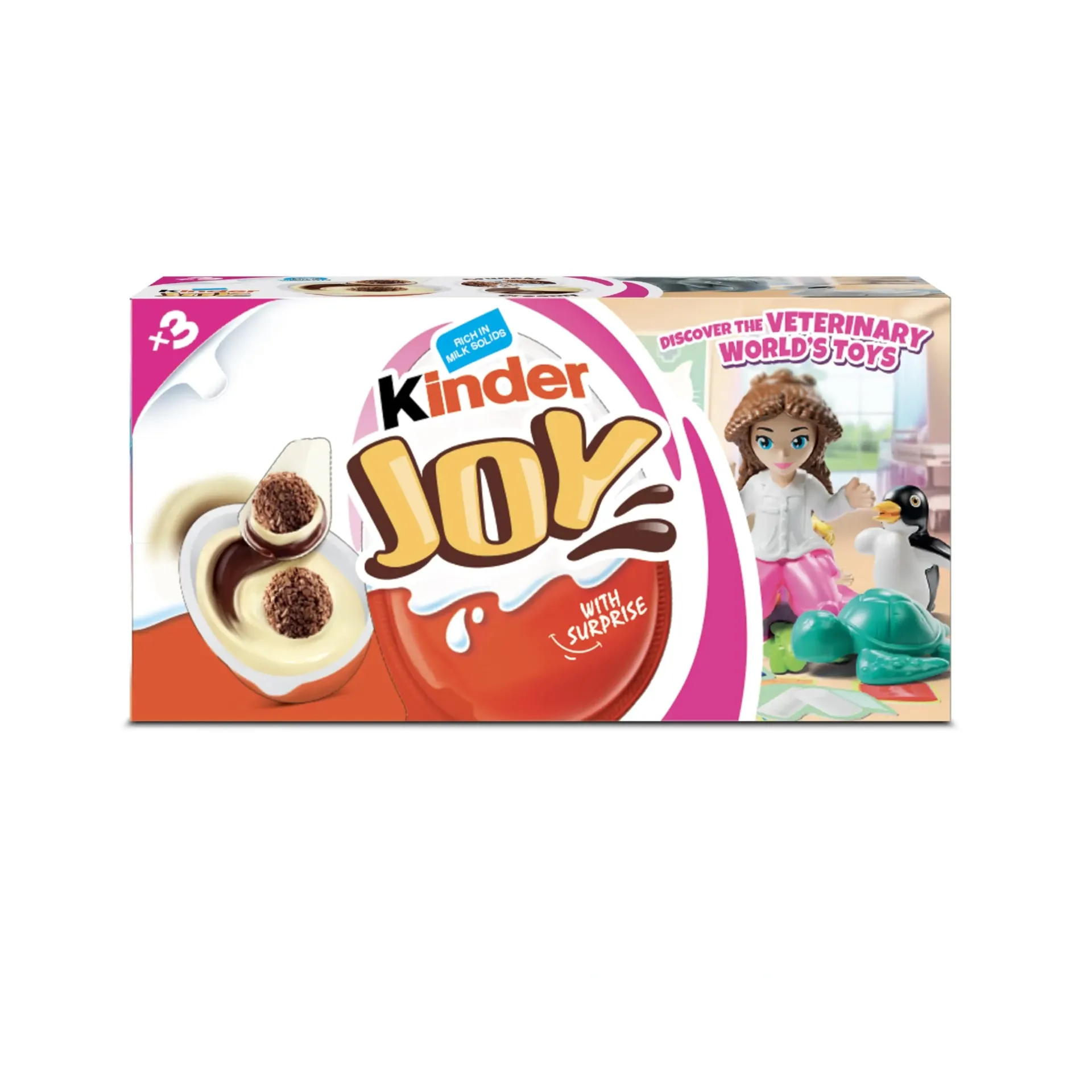 KINDER JOY T3 GIRL 20G*3*32 - كيندر جوي 3قطع بنت 20جم*3*32