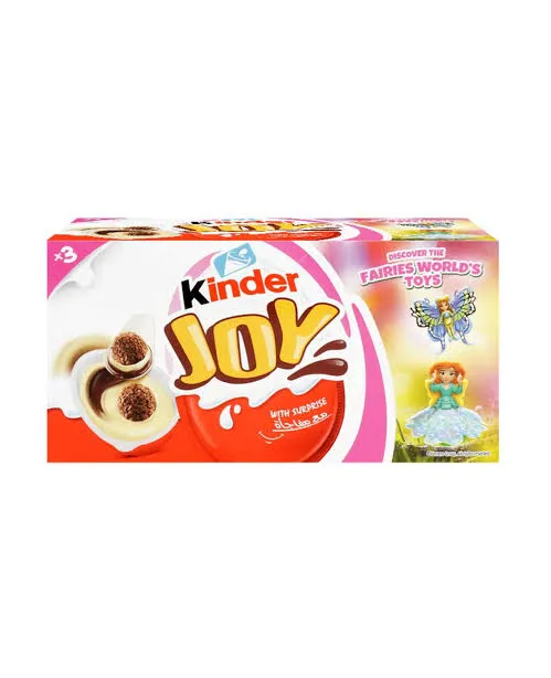 KINDER JOY T3 GIRL 20G*3*32 - كيندر جوي 3قطع بنت 20جم*3*32