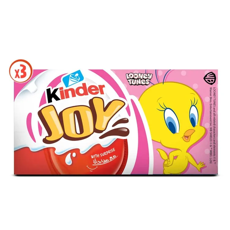 KINDER JOY GIRL 3 PCS 60 GM - كيندر جوى بنت 3 حبة 60 جم