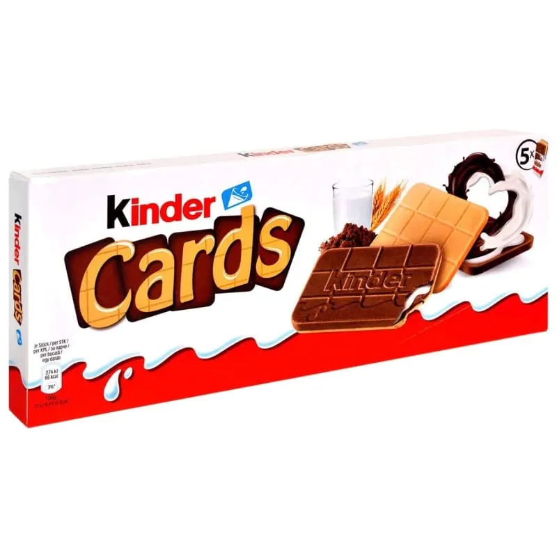 KINDER CARDS 20*5*25.6G - كيندر كارد 128جم