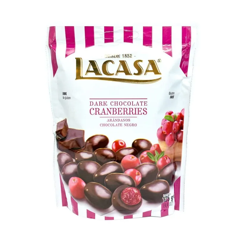 LACASA CRANBERRIES COVERED WITH CHOCOLATE 125 G - لاكازا توت برى مغطى بالشيكولاتة 125جم