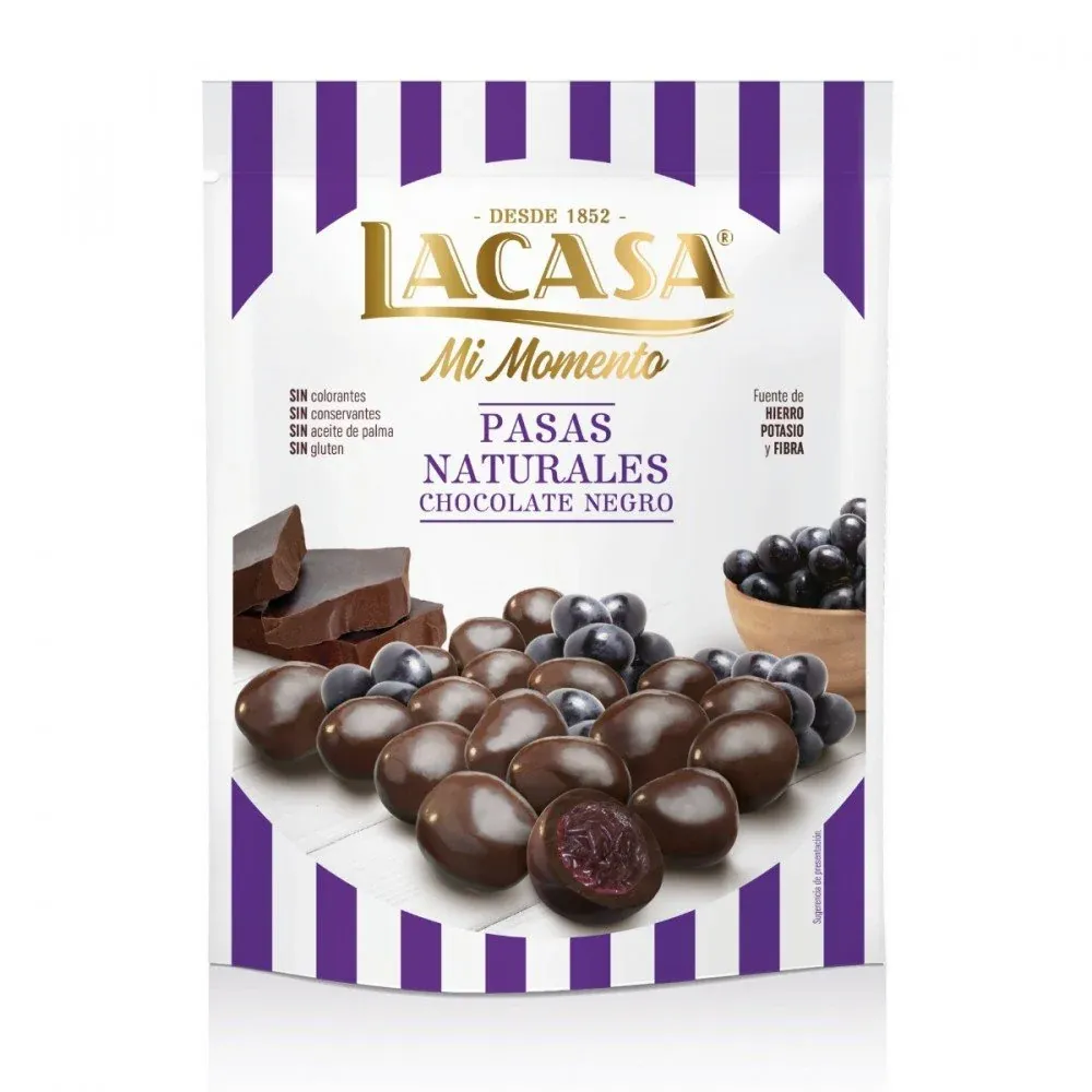 LACASA RAISIN COVERED WITH DARK CHOCOLATE 150G - لاكازا زبيب مغطى بالشيكولاتة الداكنة150  جم
