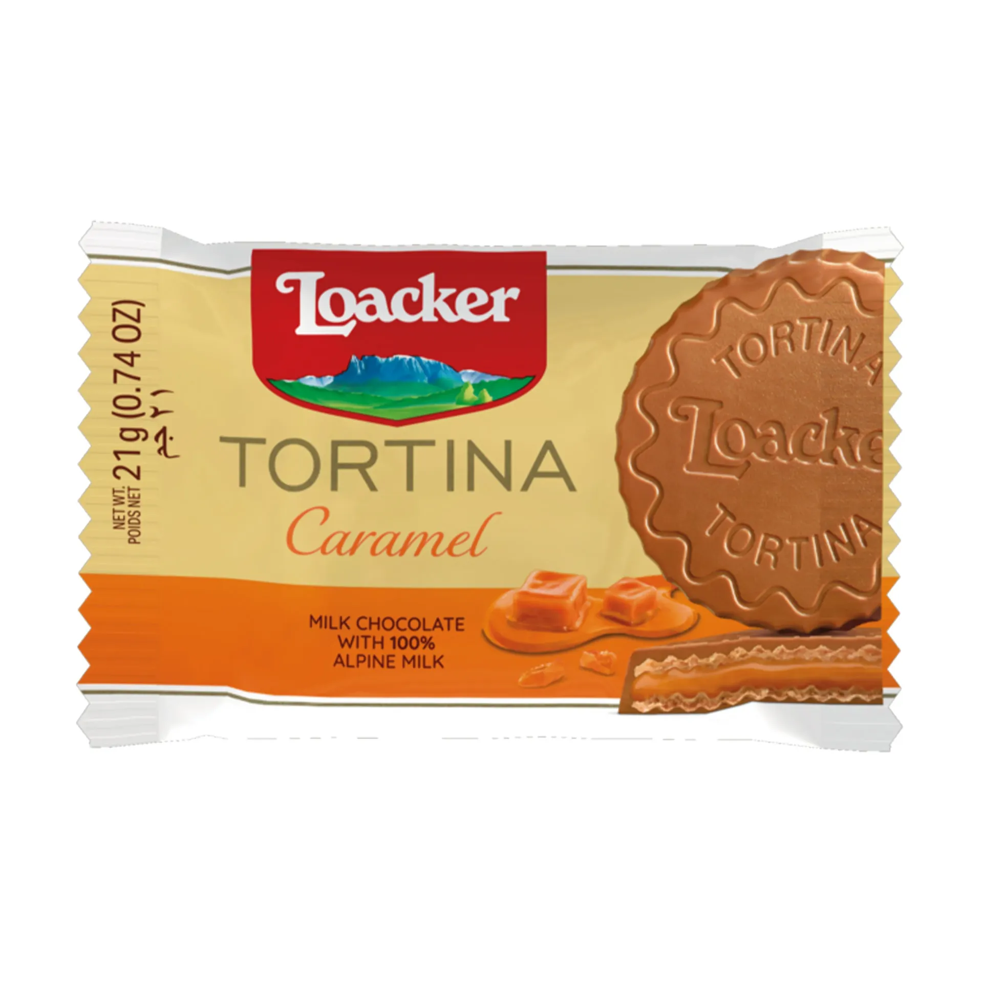 LOACKER TORTINA CARAMEL 21G - لوكر تورتينا كاراميل 21جم
