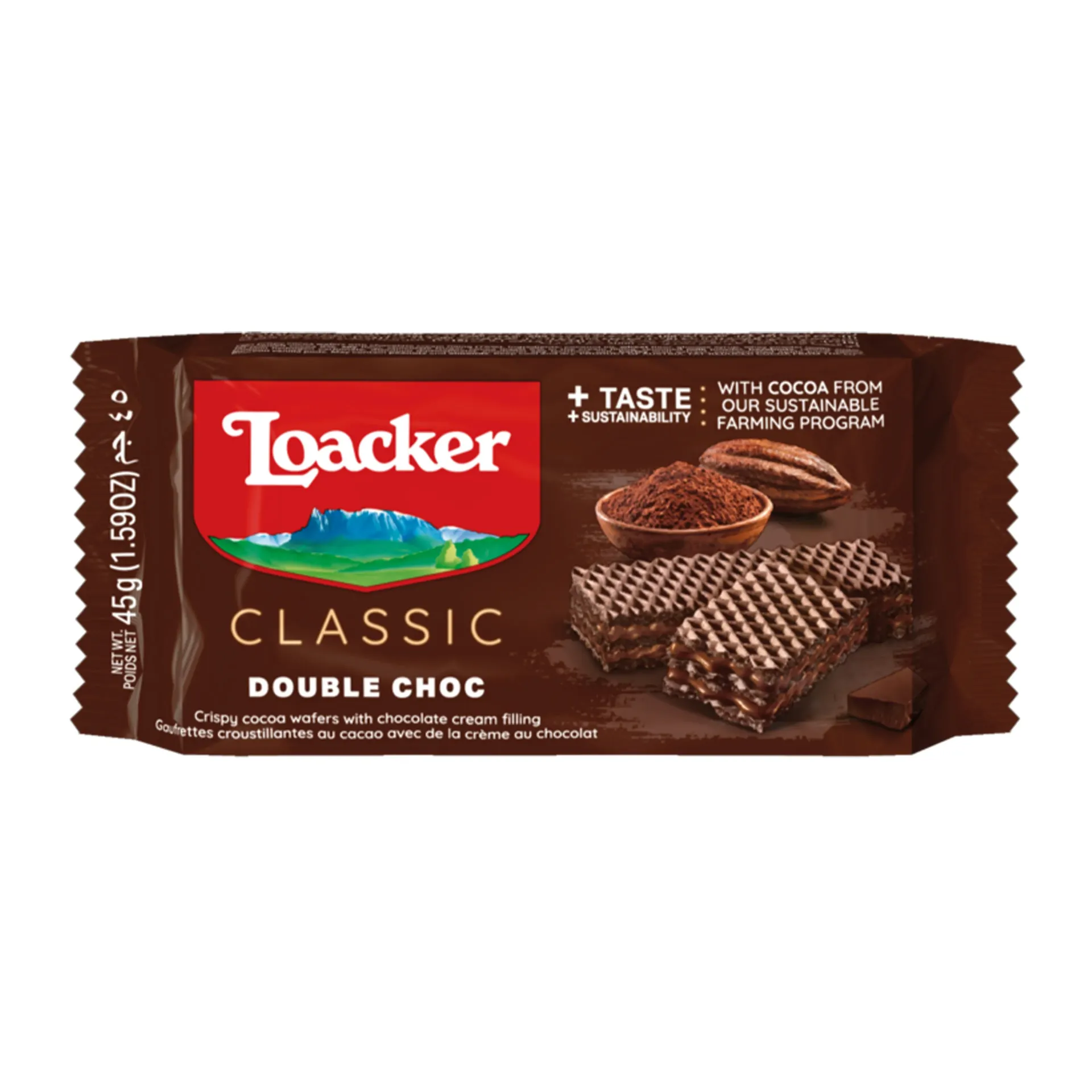 LOACKER DOUBLE CHOC 45G - لوكر دبل شوكو 45جم
