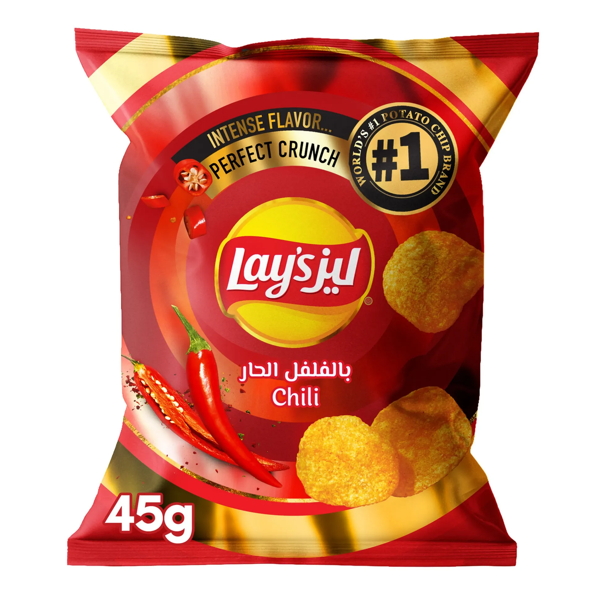 LAYS CHILI 45 G - ليز بالفلفل الحار 45 جم