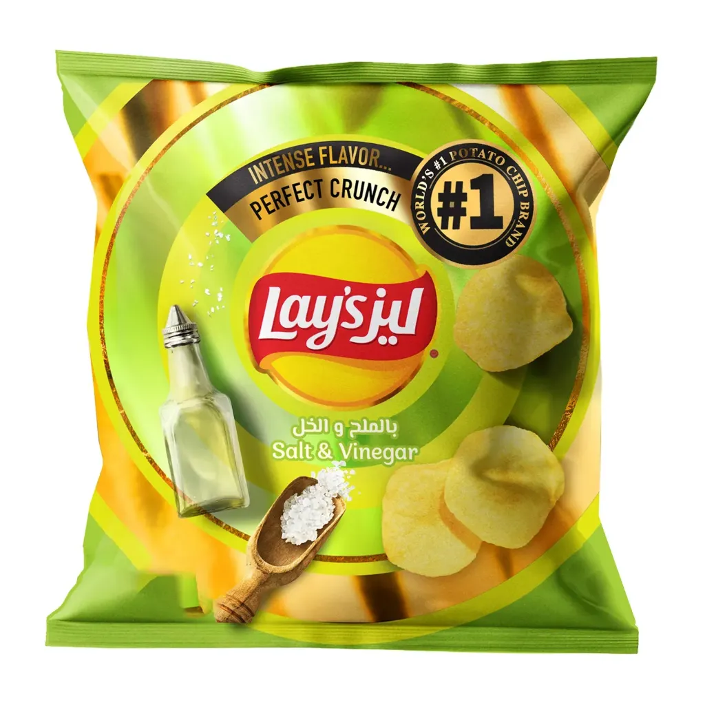 LAY'S CHIPS SALT&VINEGAR 12G*21*6 - ليز شيبس بالملح والخل 12ج21*6