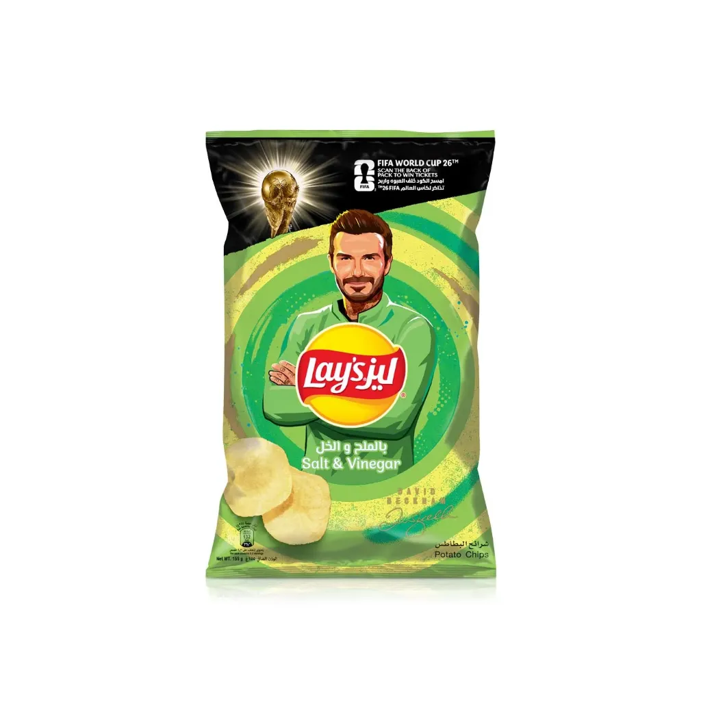 LAY'S CHIPS SALT & VINAGER 165G - ليز شيبس بالملح والخل165جم