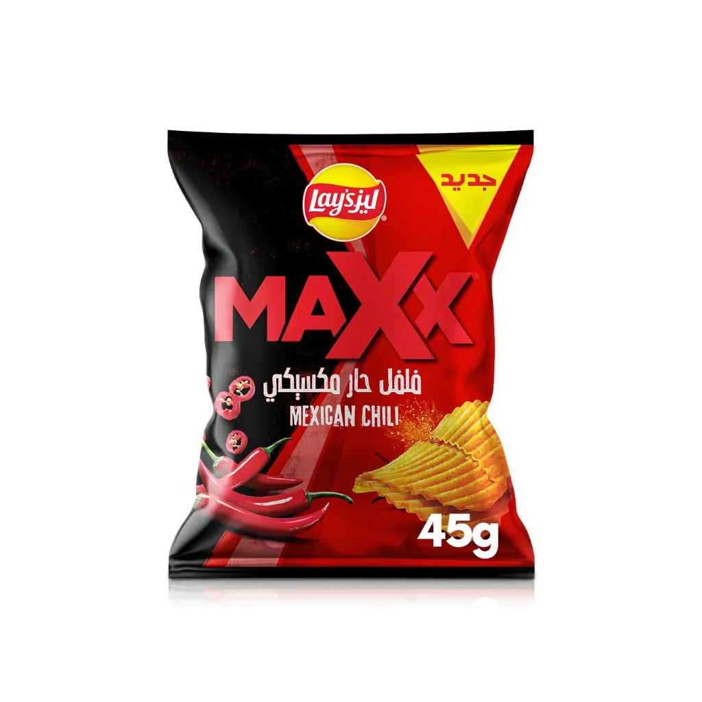 LAY'S MAX MEXICAN CHILLI 45G*20*1 - ليز ماكس فلفل مكسيكى45جم*20*1