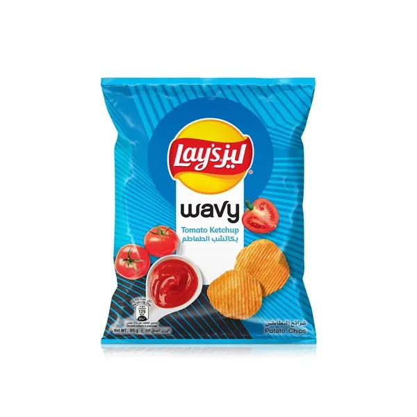 LAYS WAVY KETCHUP 11G*21*6 - ليز ويفى كاتشب 11جم*21*6