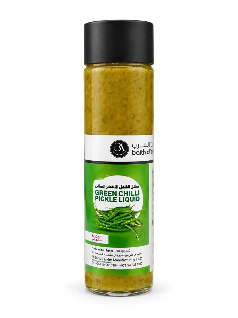 GREEN CHILLI PIKLE LIQUID 500G - مخلل الفلفل الاخضر السائل 500  جرام