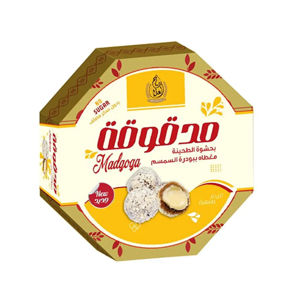 RETAJ MADQOQA COATED WITH SESAME POWDER 550 G - ريتاج مدقوقة بحشوة الطحينة مغطأة ببودرة السمسم 550  جم