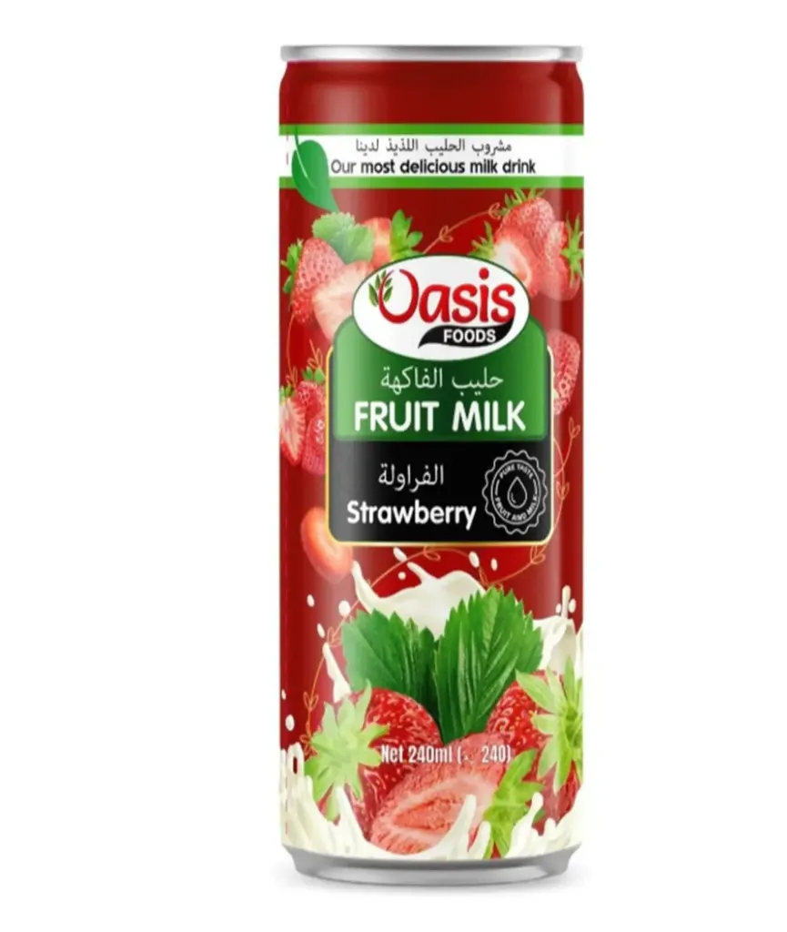FRUIT MILK STRAWBERRY 240 ML - مشروب حليب الفاكهة نكهة الفراولة 240 مل