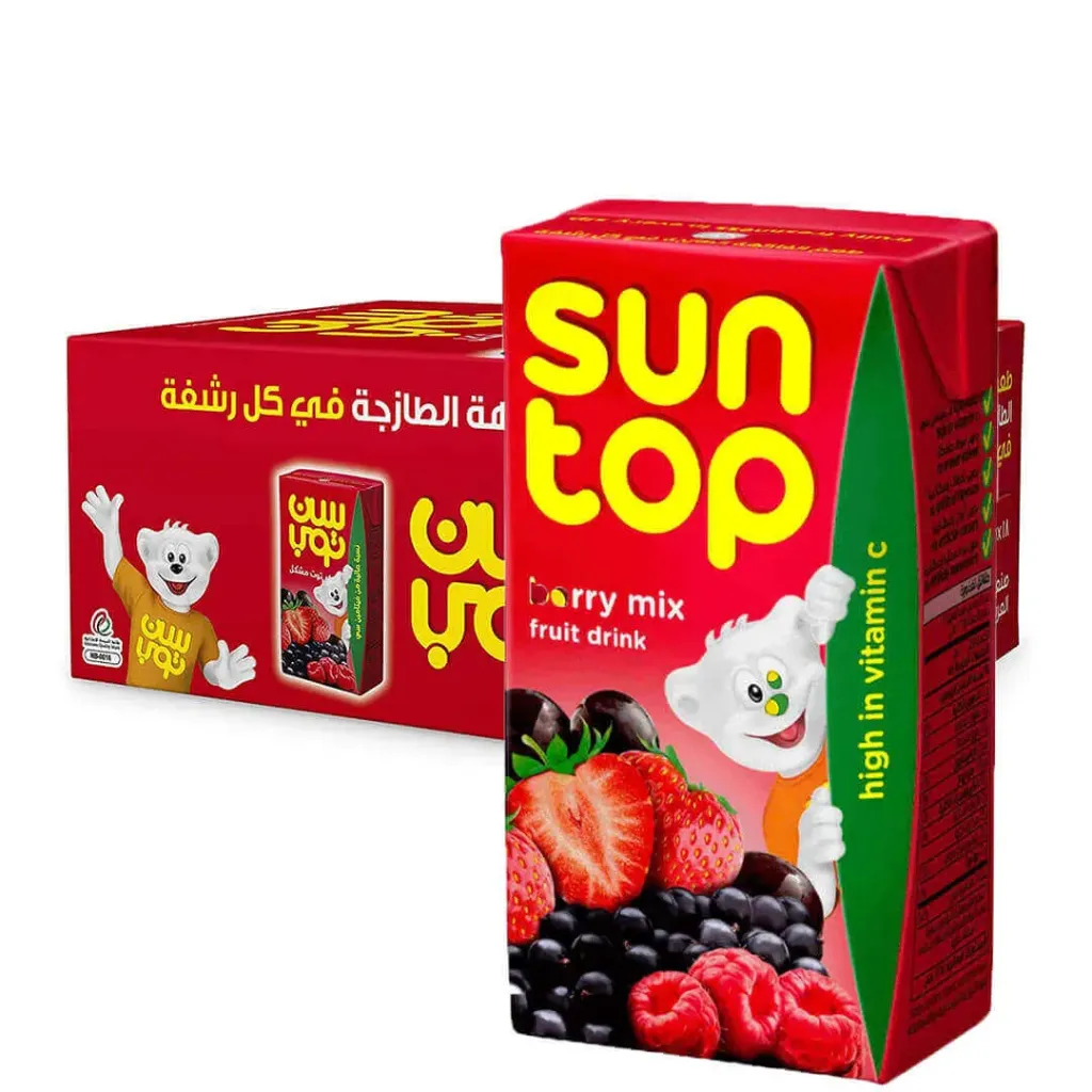 SUN TOP DRINK MIX BERRY 18*125ML - مشروب سن توب توت مشكل 18*125مل