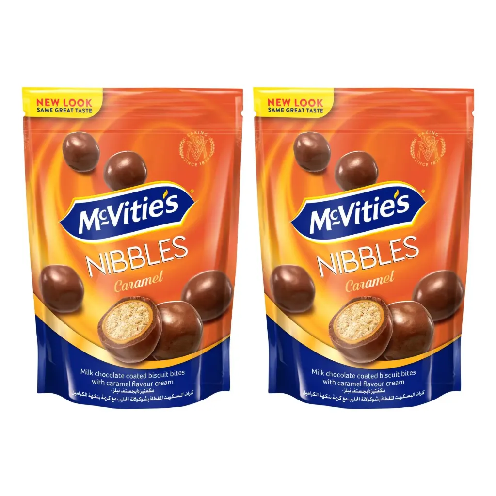 MCVITIES NIBBLES 2*110G - مكفيتيز نيبلز بالكراميل 2*110جم