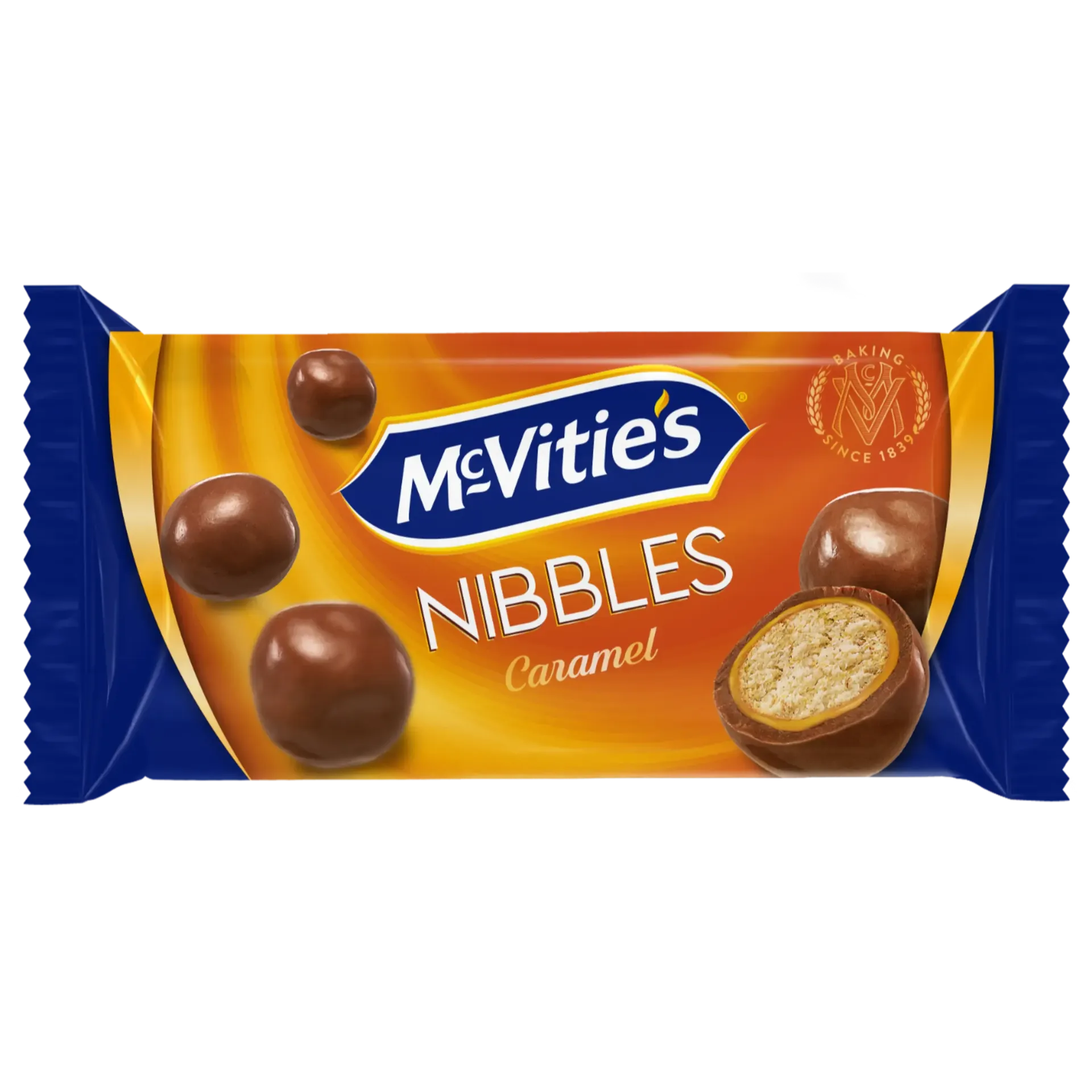 MCVITIES NIBBLES CARAMEL 37 G - مكفيتيز نيبلز بالكراميل 37 جم
