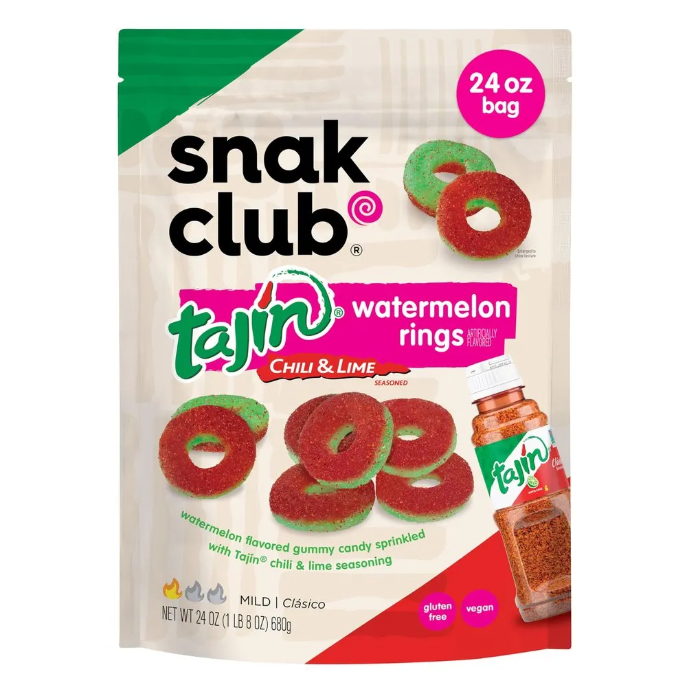 SCNAK CLUB WATERMELON CHILI & LIME 71 G - نادى سناك حلقات جيلى البطيخ بالشطة والليمون 71جرام