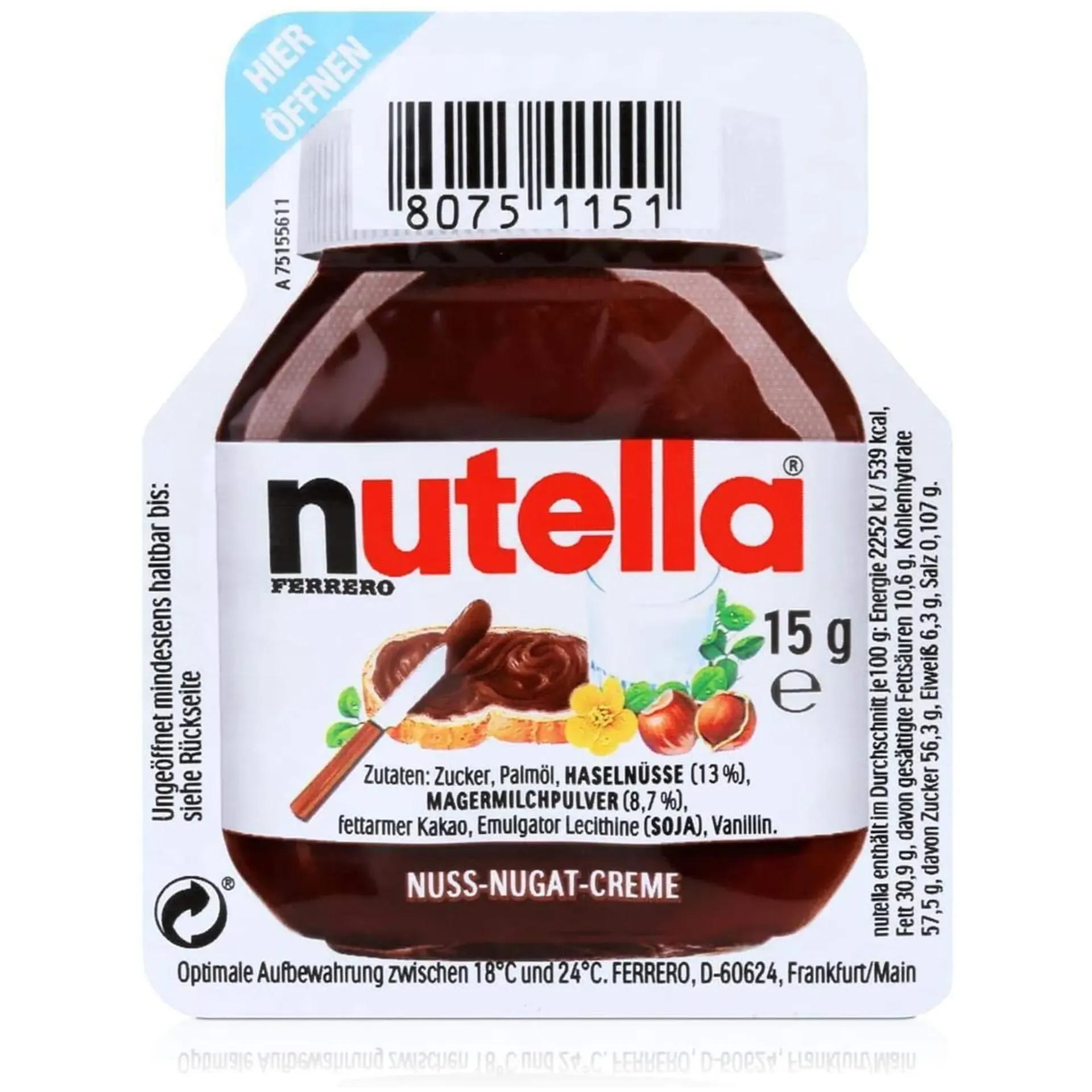 NUTELLA PORTIONS 15 G - نوتيلا قطع 15 جم