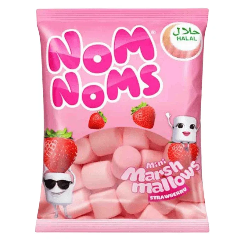 NOM NOMS MARSH MAIIOWS STRBRRY 150G*2 - نوم نومز مارش ميلوز فراولة 150*2