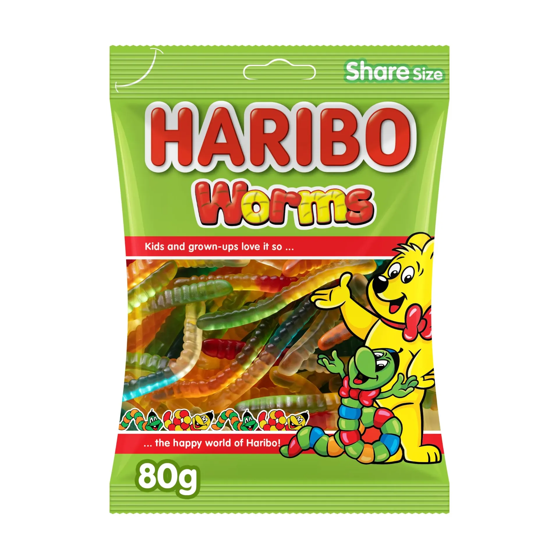 HARIBO WORMS 80 G - هاريبو ورمز 80 جم
