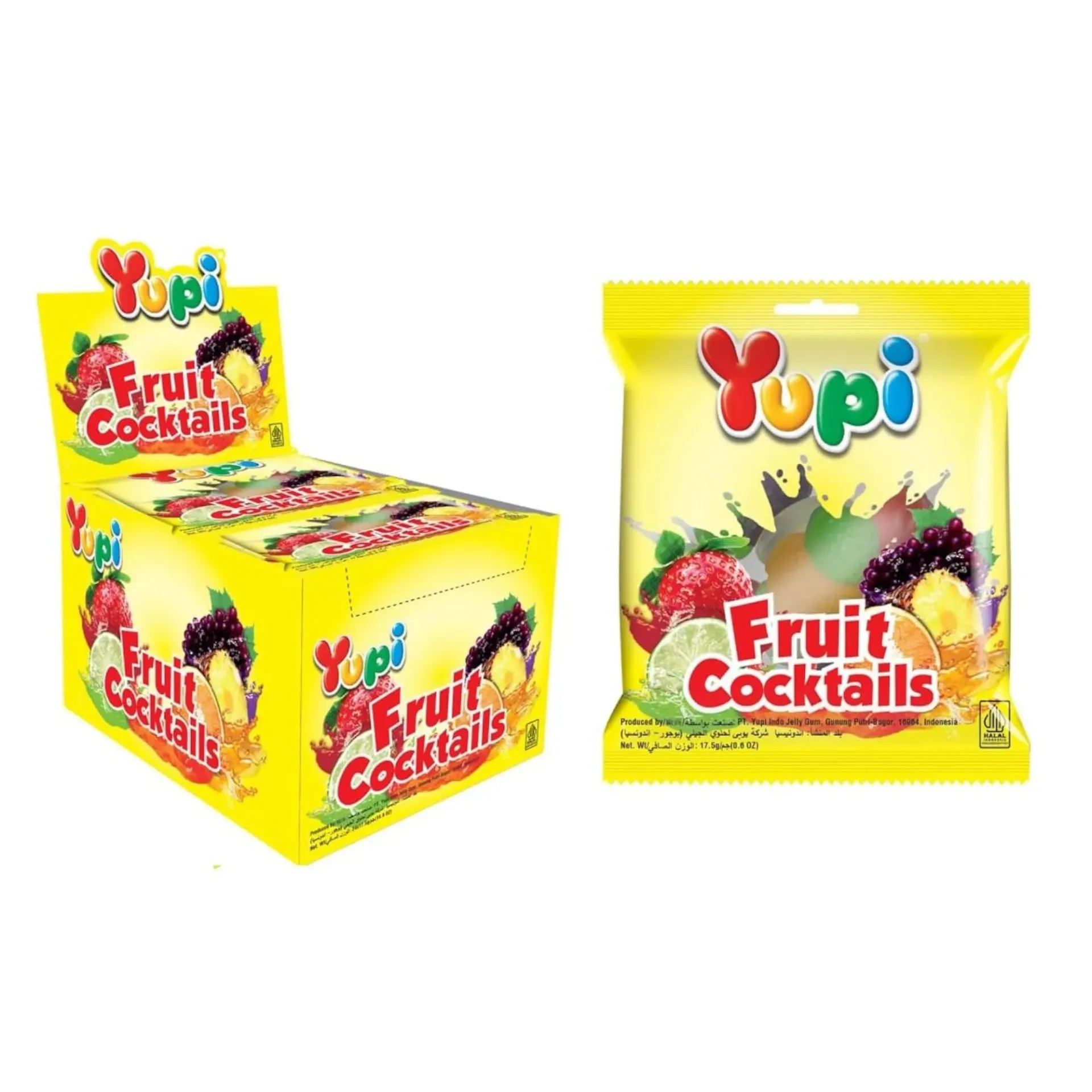 YUPI GUMMY FRUIT COCKTAIL 17.5 G - يوبى جامى كوكتيل الفواكه 17.5 جم