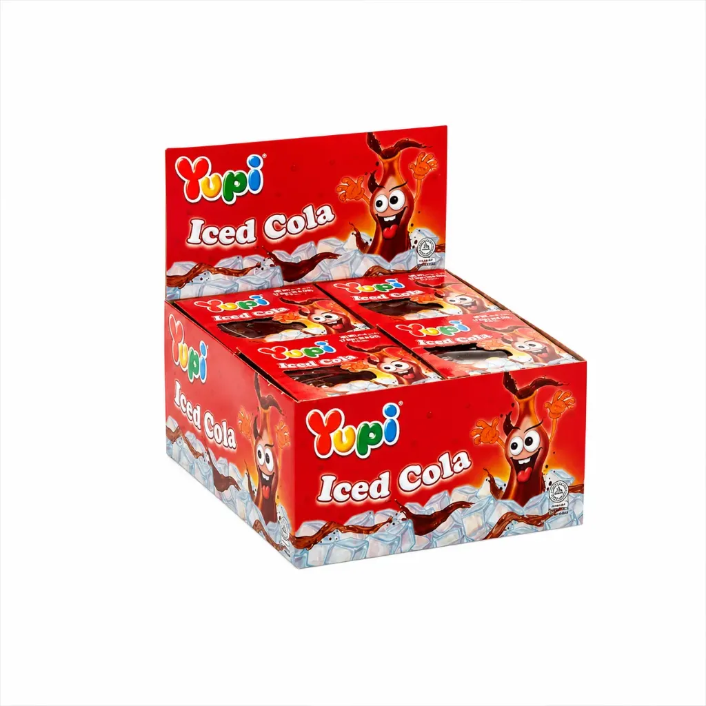 YUPI ICED COLA 16*17.5G - يوبى جيلى بطعم الكولا 17.5 جرام