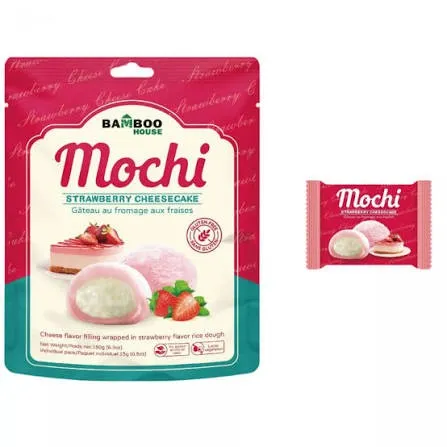 بامبو هاوس موتشى نكهة تشيز كيك الفراولة/BAMBO HOUSE MOCHI STRAWBERRY CHEESE CAKE