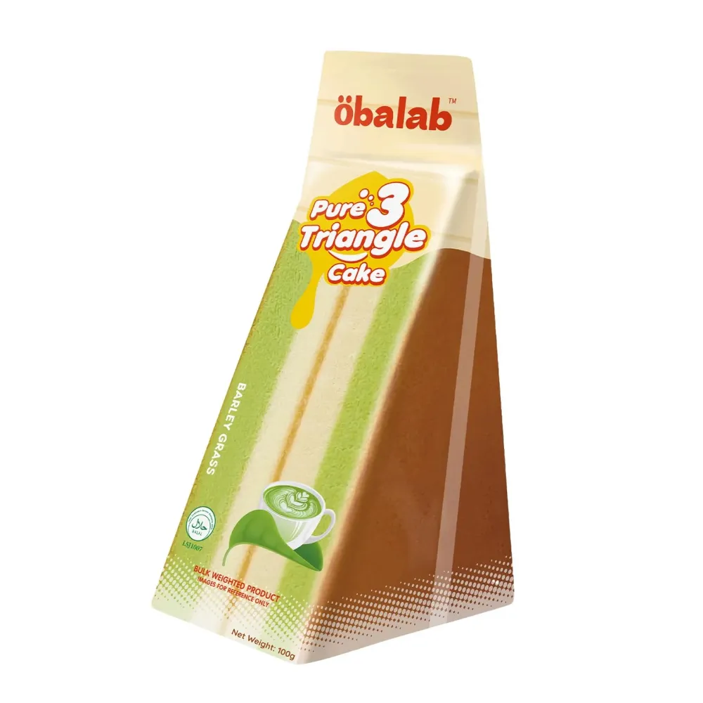 أوبالاب كيك مثلث نكهة الماتشا 100 جرام/OBALAB TRIANGLE CAKE MATCHA FLAVOR 100 G