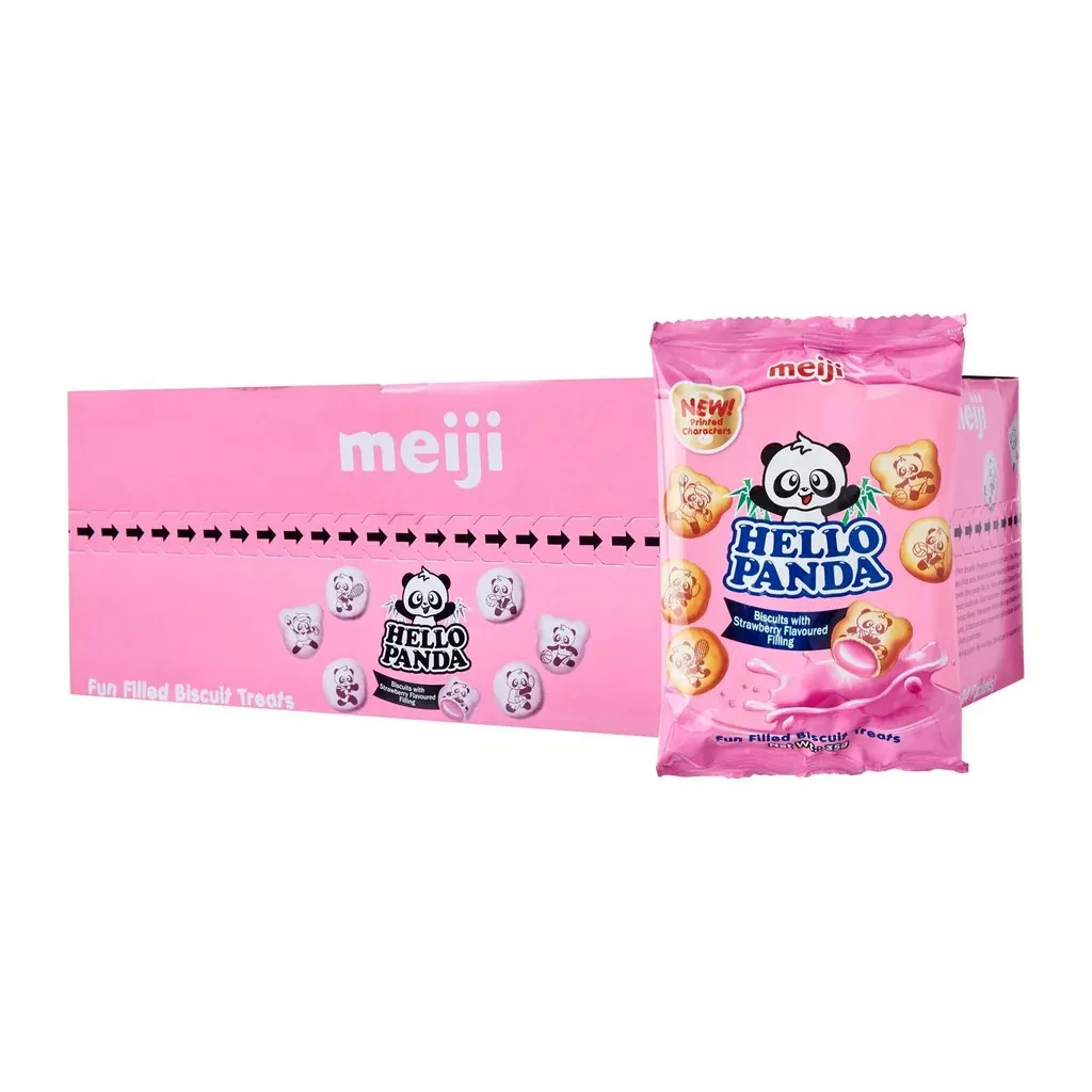 بسكويت باندا بطعم الفراولة 35جرام/HELLO PANDA SACHET STRAWBERRY 35G