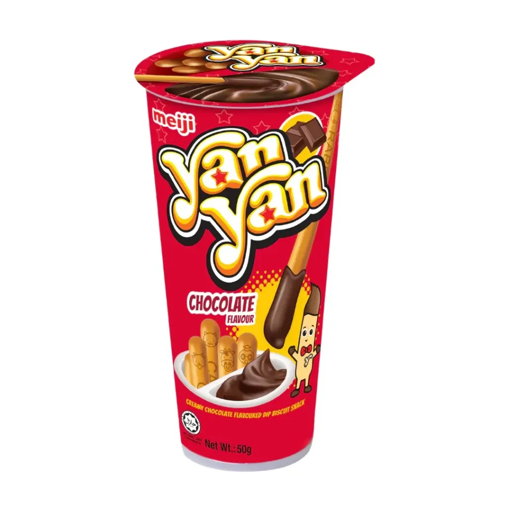 اصابع بسكويت بكريمة الشيكولاته 50 جرام/YAN YAN CUP CHOCO 8*10*50G