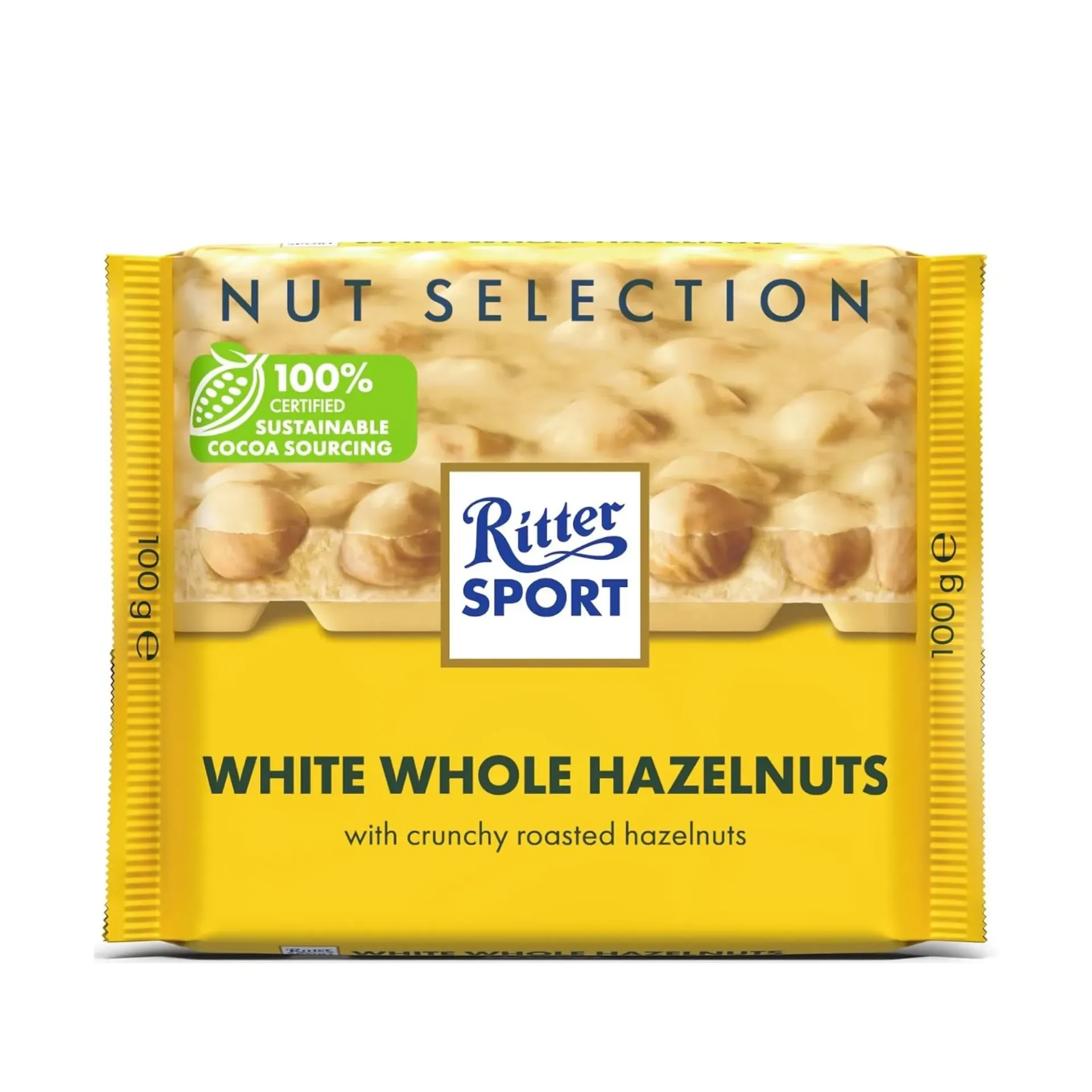 شوكولاتة ريتر سبورت بالبندق الابيض 100جرام/RITTER SPORT WHITE hazelnuts CHOCOLATE 100G